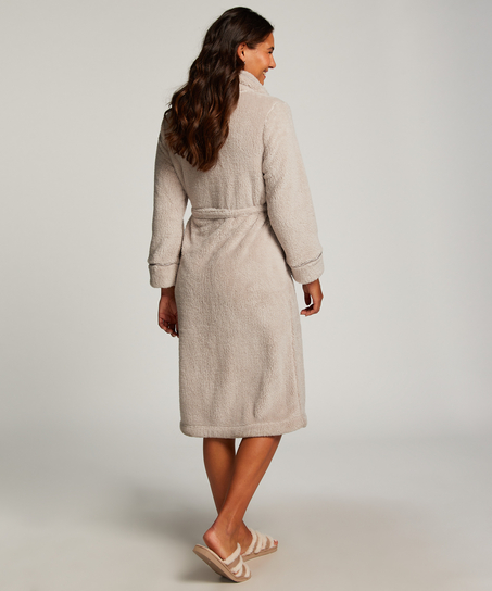 Fleece Bathrobe, Brown