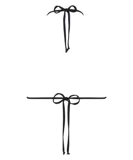 Doha triangle bikini top, Black