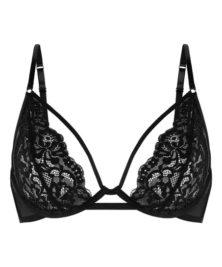 Cinnamon Non-Padded Underwired Bra, Black