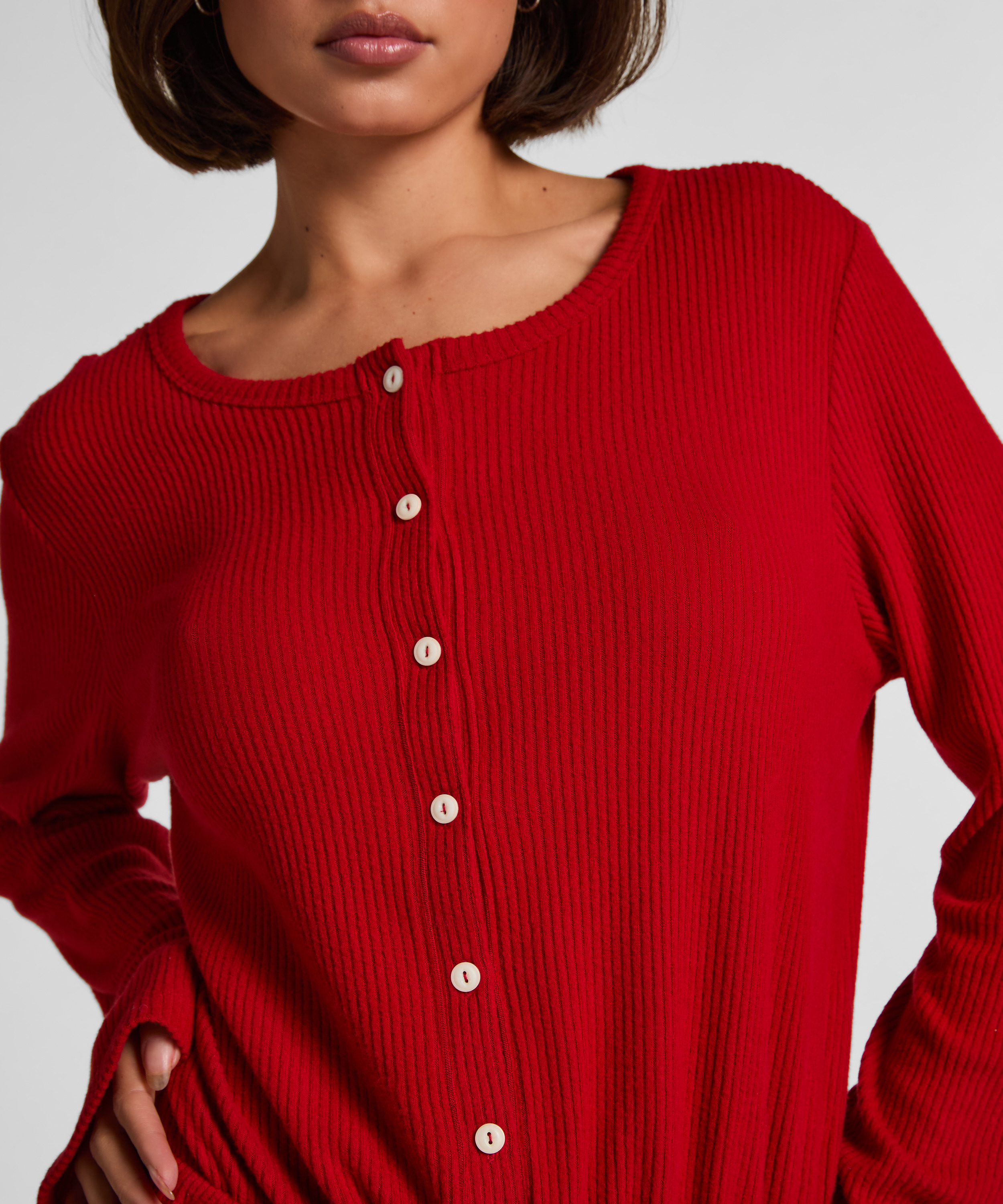 Onesie Short Jersey Rib, Red, main