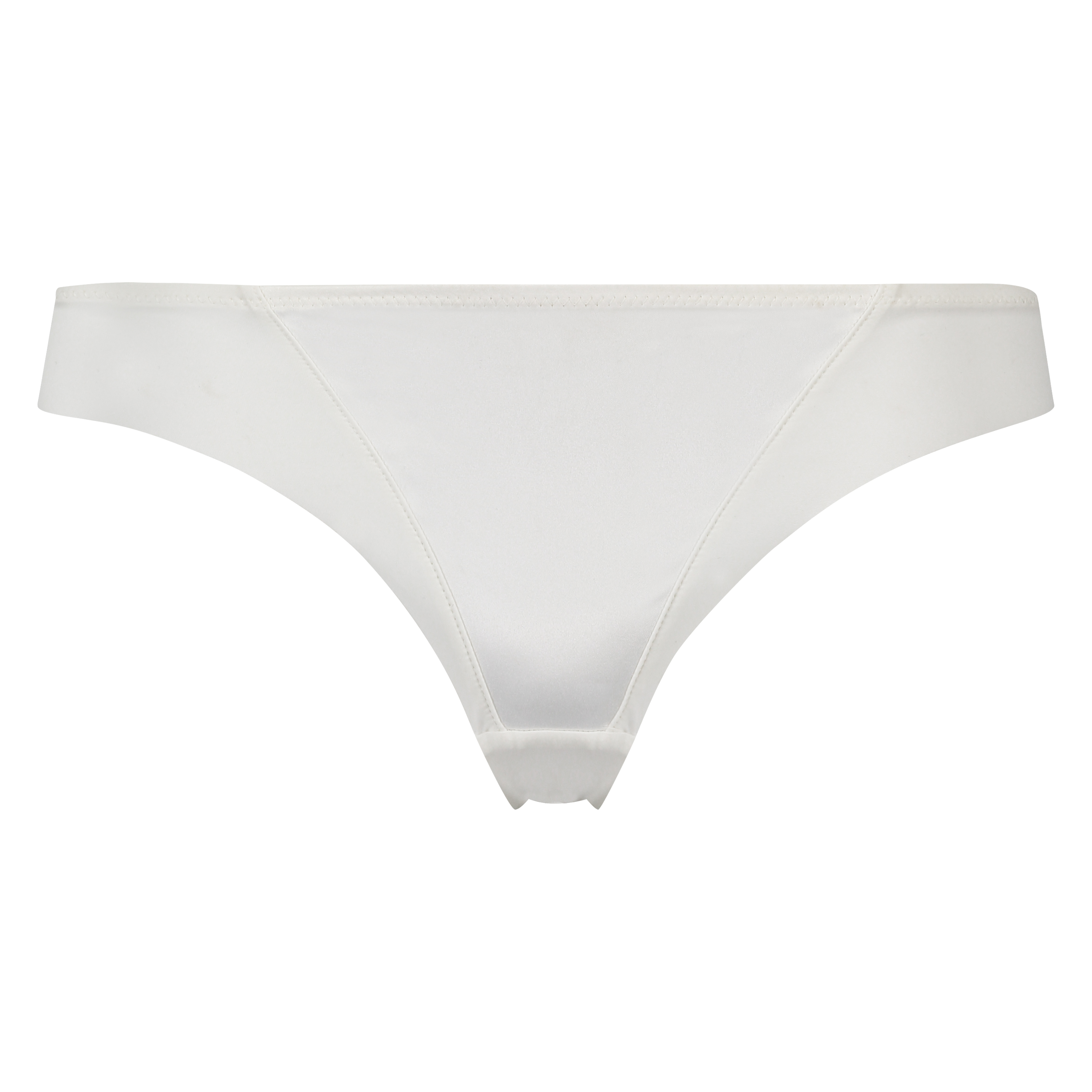 Satin fleece thong, White, main