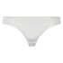 Satin fleece thong, White