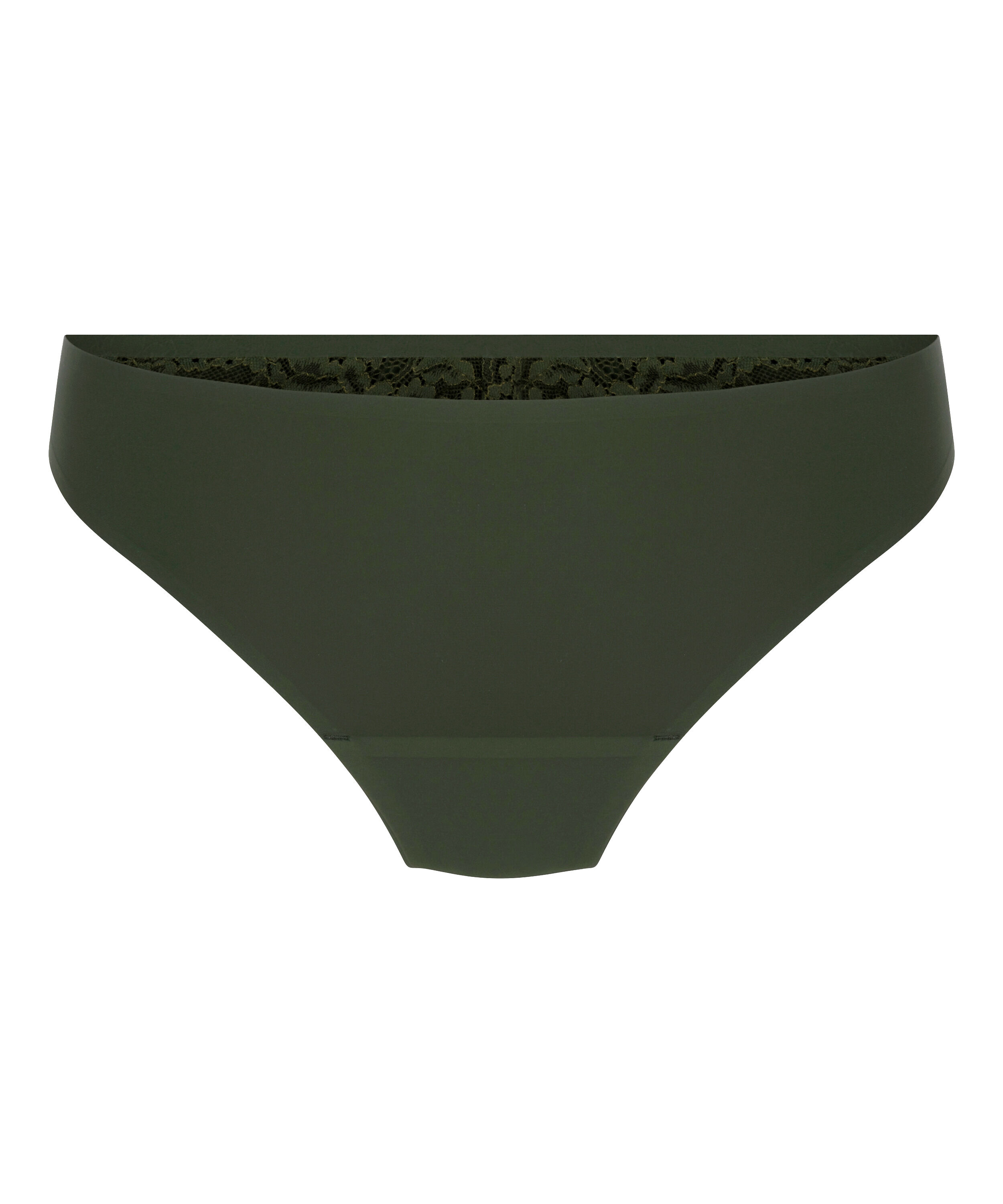 Lace Back Invisible Thong, Green