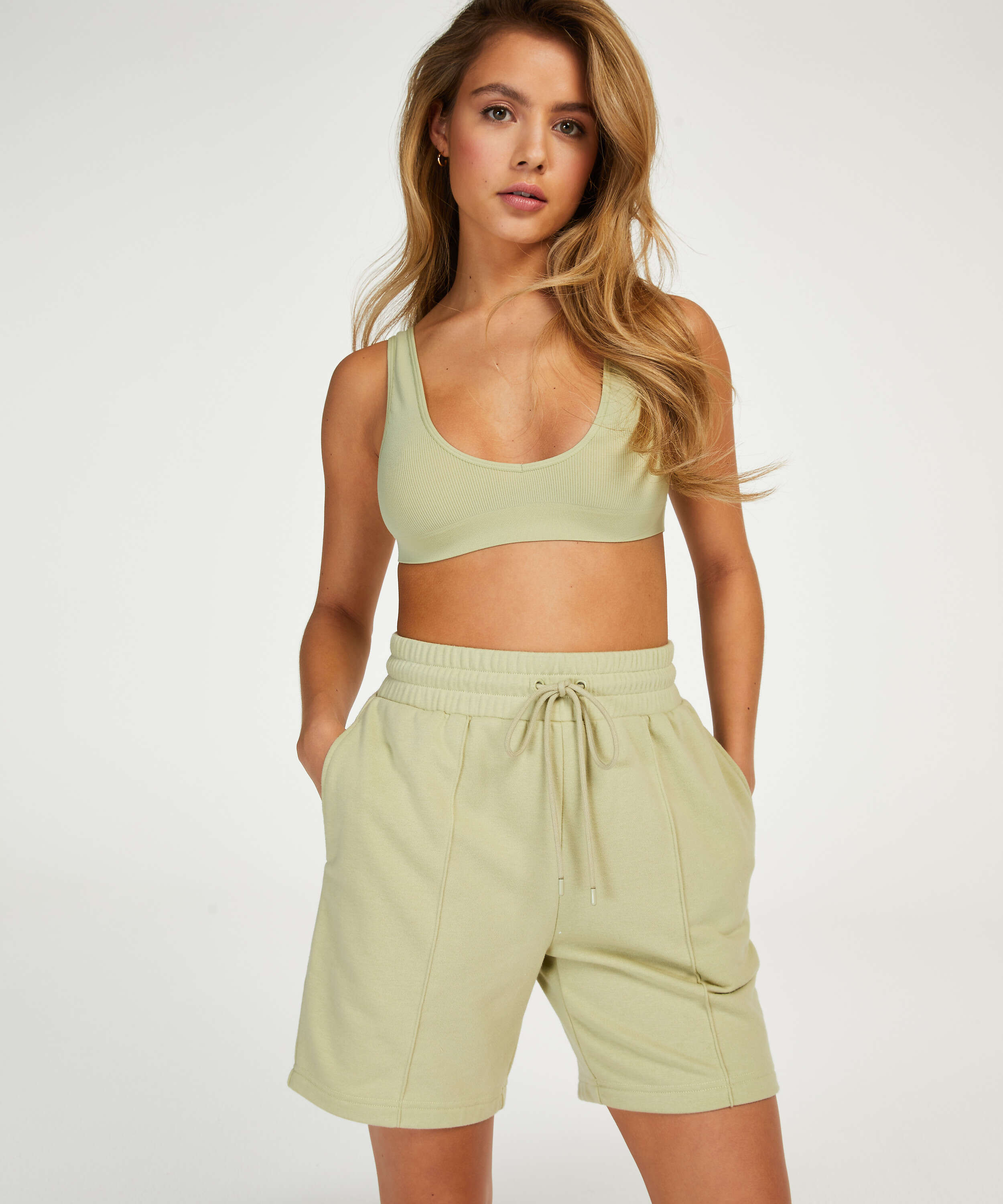 Snuggle Me Bermuda Shorts, Green, main