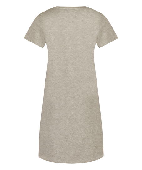 Round Neck Nightshirt, Grey