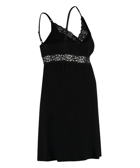 Maternity Lace Slip Dress, Black