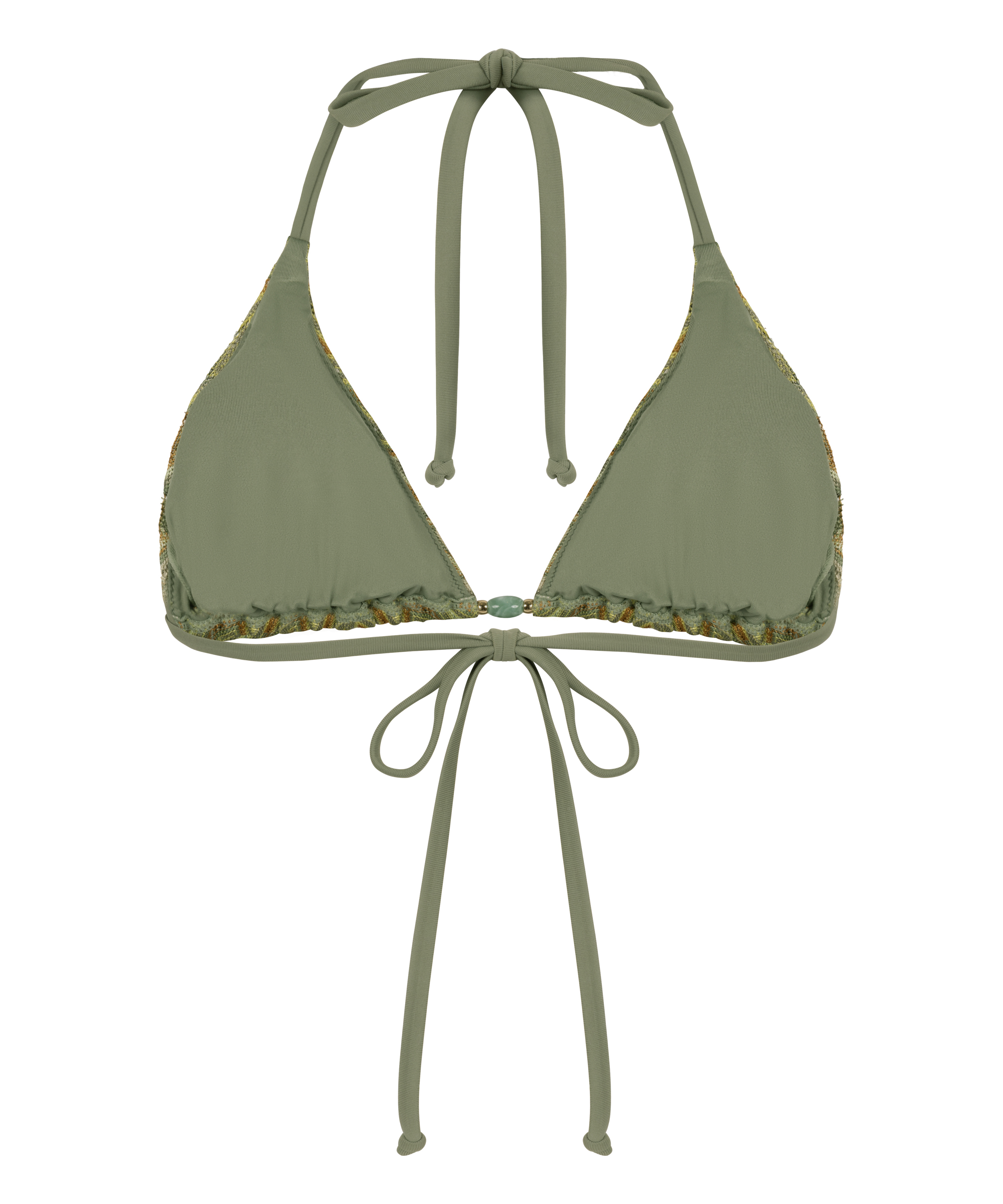 Cali Triangle Bikini Top, Green, main