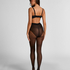 Tights 30 Denier print, Black