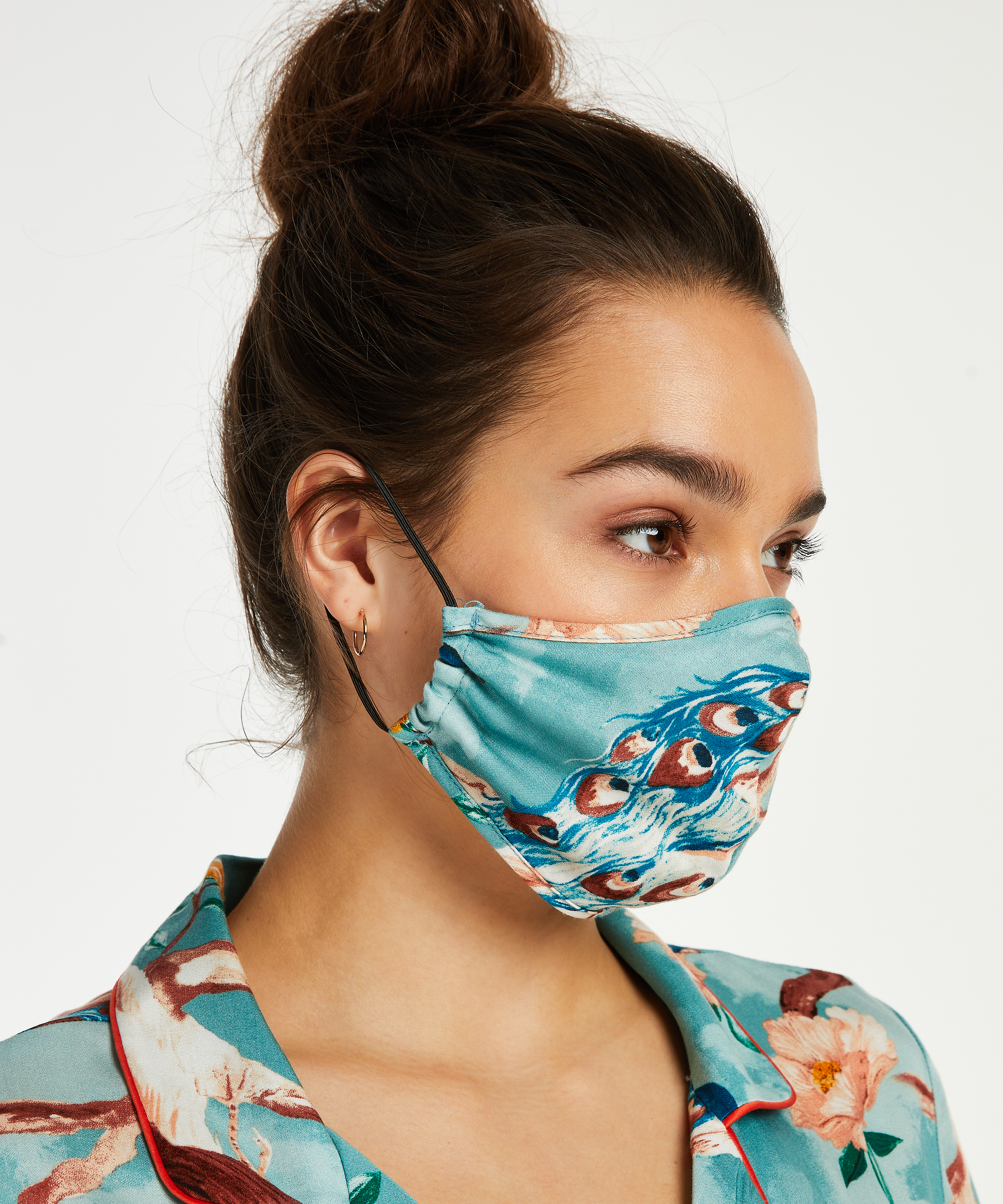 Face Mask Print, Blue, main