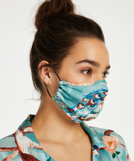 Face Mask Print, Blue