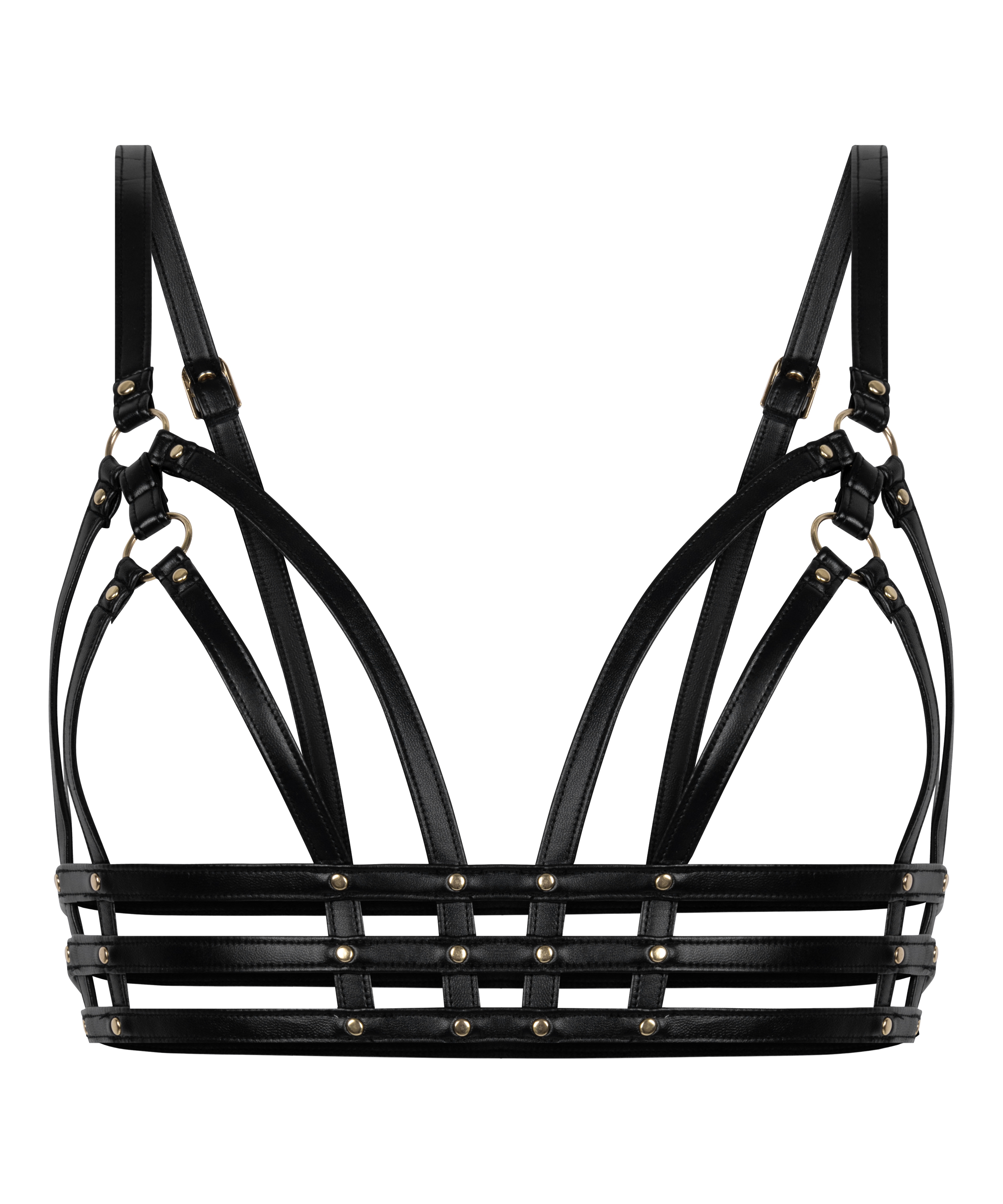 Cross Bralette, Black, main