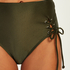 Lucia high-cut cheeky bikini bottoms, Green