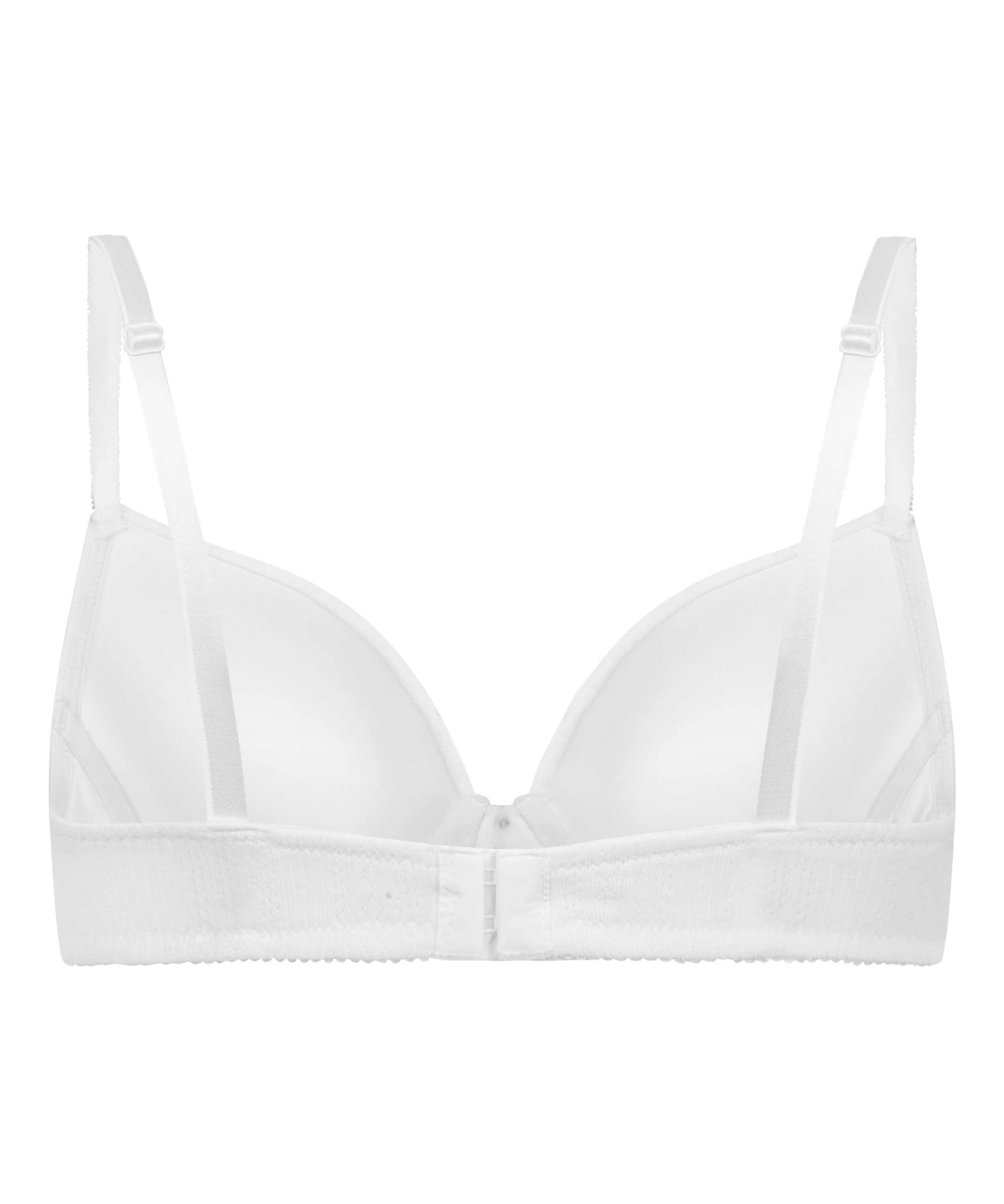 Pointelle Padded Underwired Bra, White, main