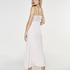 Long slip dress Modal lace, Pink