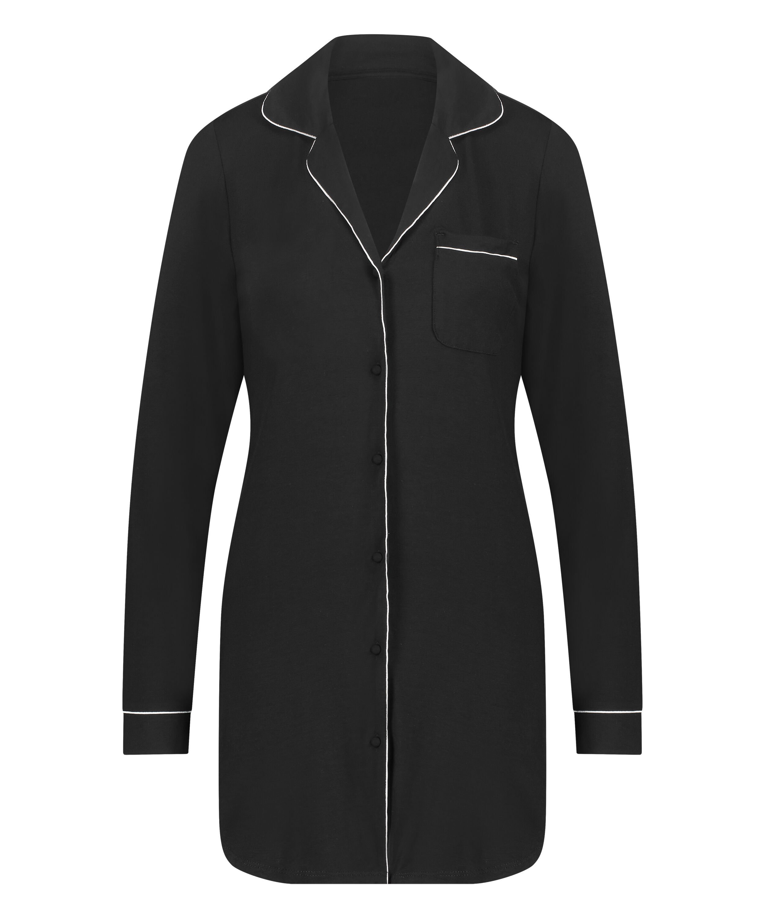 Essential Jersey Shirtdress, Black