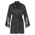Lace Satin Kimono, Black