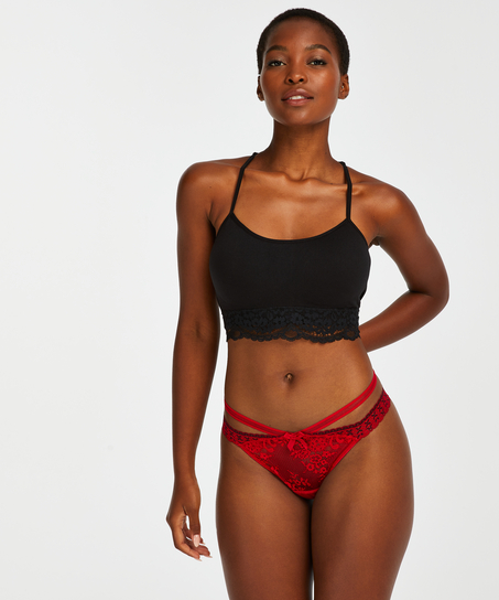 Cantaine low thong, Red