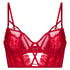 Noeki Non-Padded Longline Underwired Bra, Red