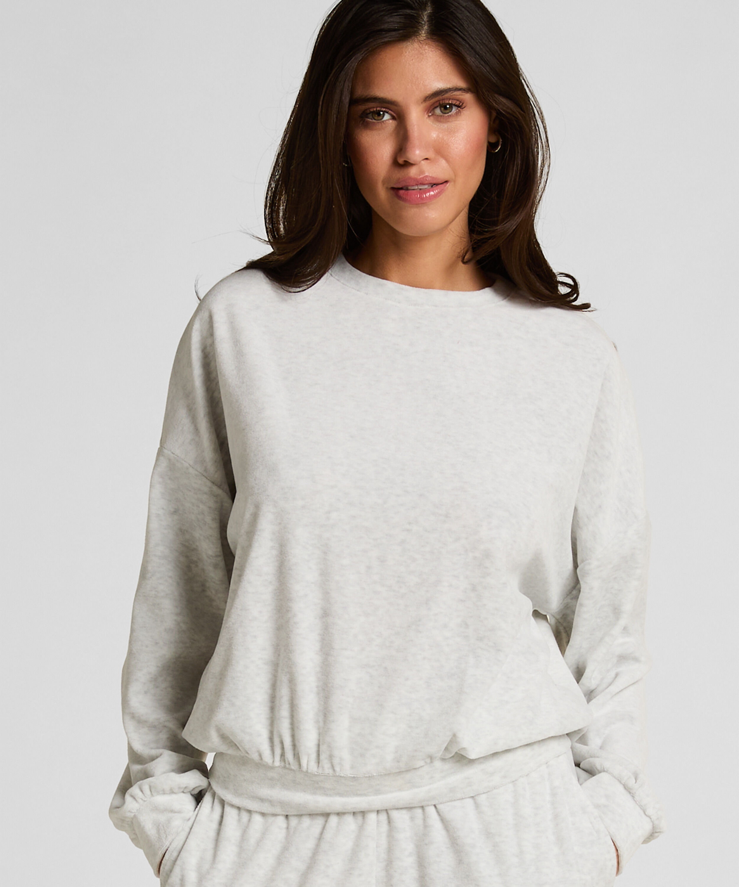 Velours Top, Grey Velours Top, Grey