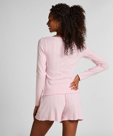 Pyjama top Pointelle, Pink