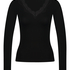Jersey Long-sleeved Pyjama Top, Black