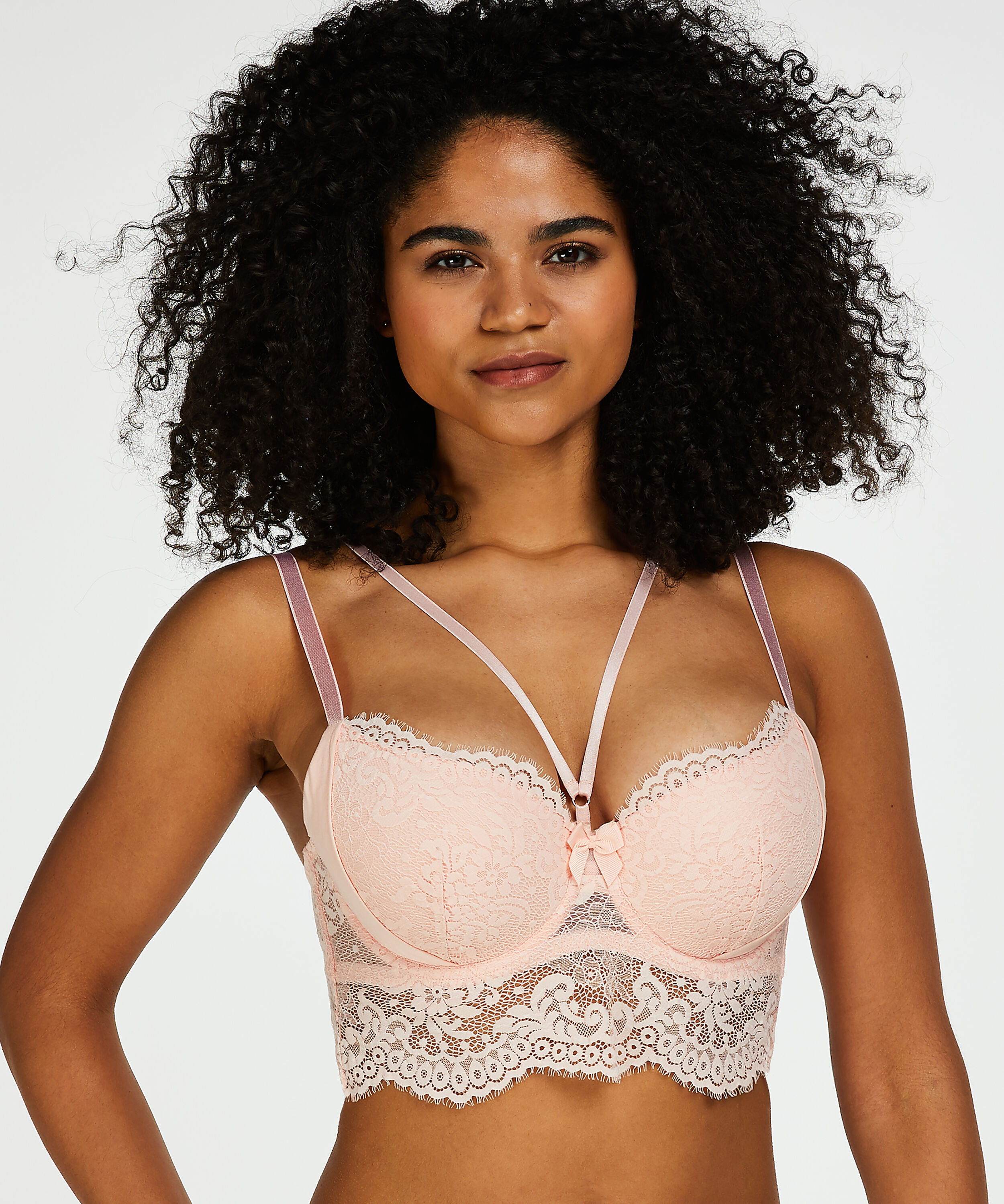 Dide Padded Longline Underwired Bra, Pink