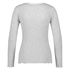 LS ribbed top R-neck, Grey