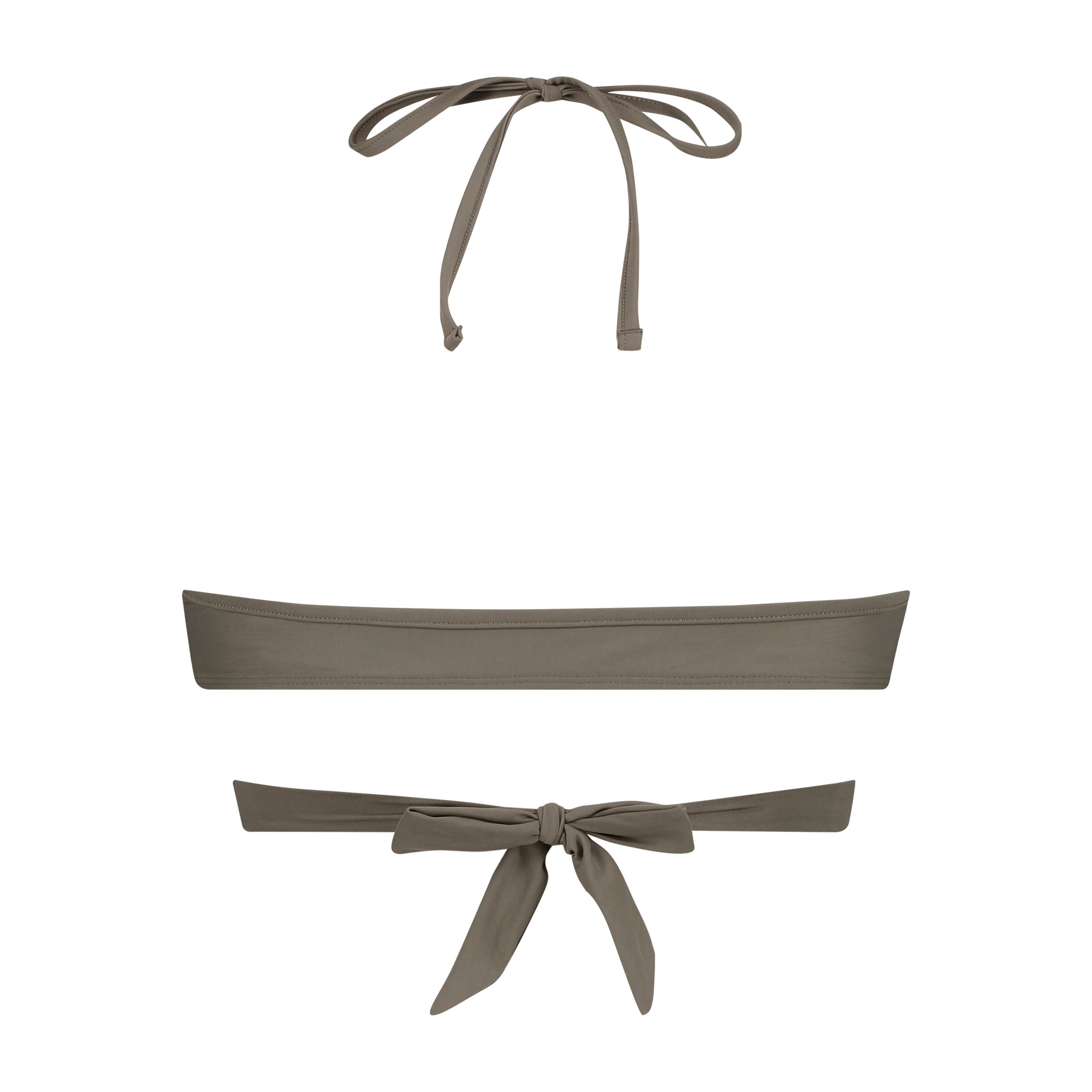 Tribe triangle bikini top, Green, main