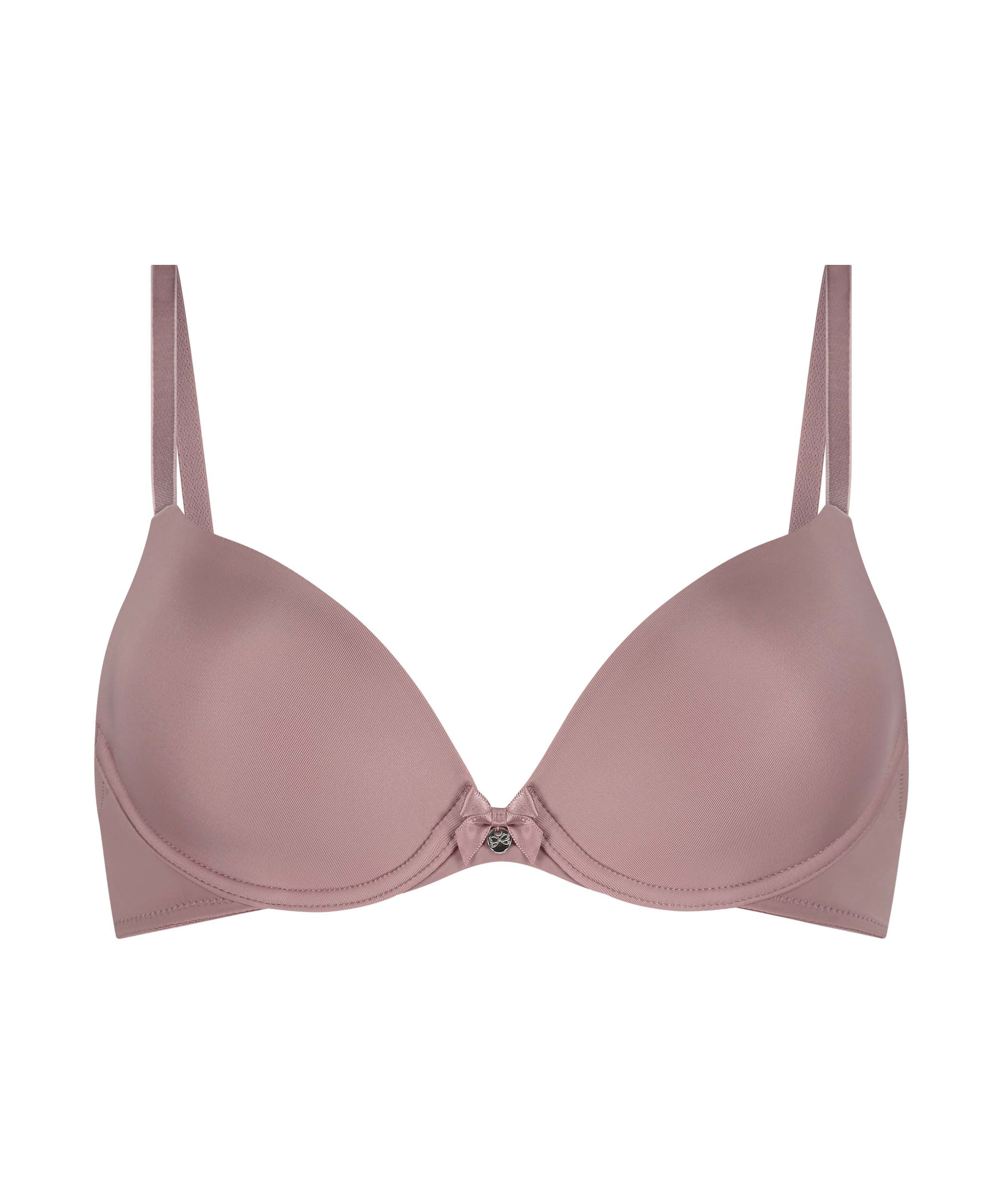 Plunge Padded Underwired Bra, Pink