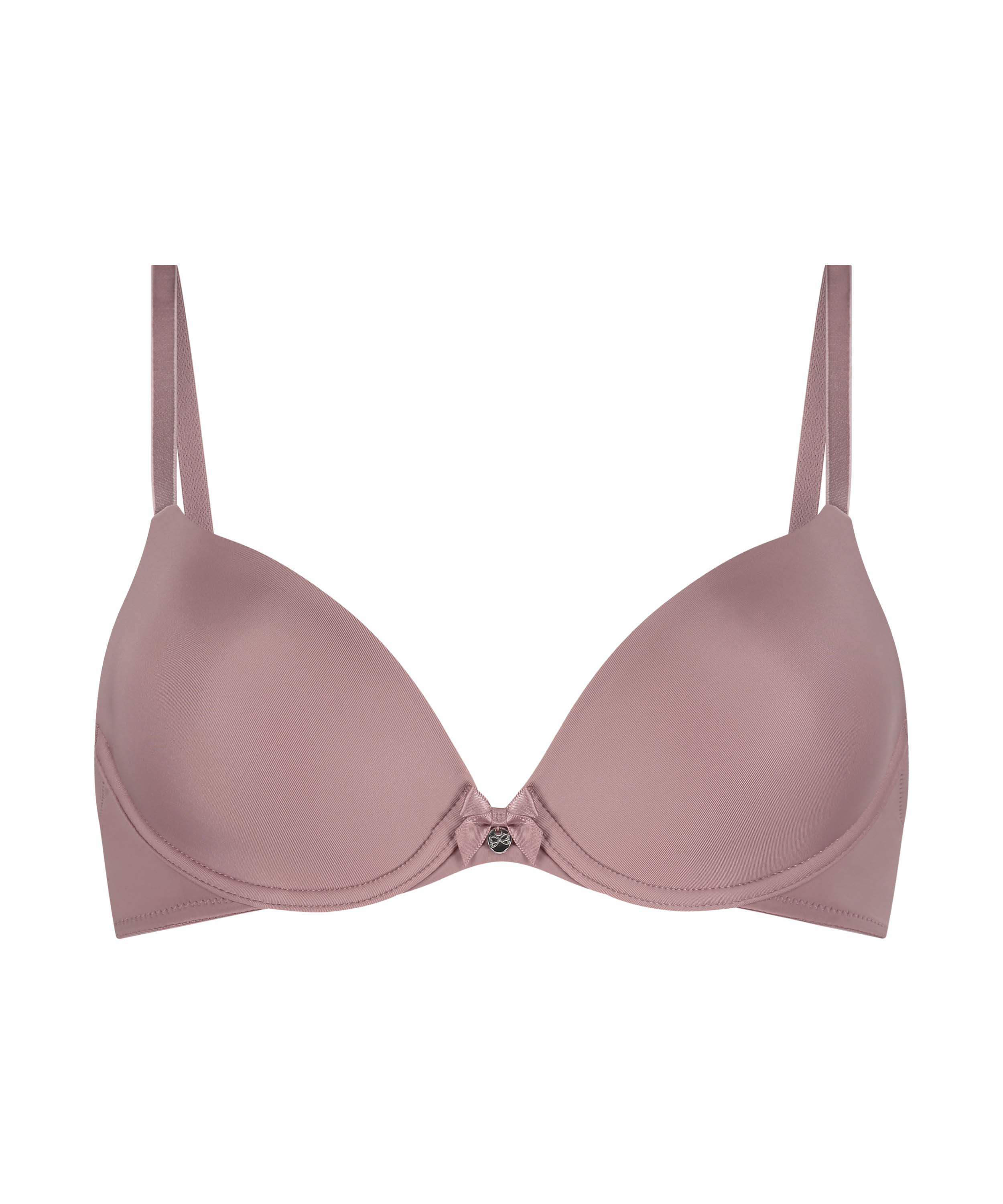 Plunge Padded Underwired Bra, Pink, main