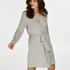 Rib stripe Bathrobe, Grey