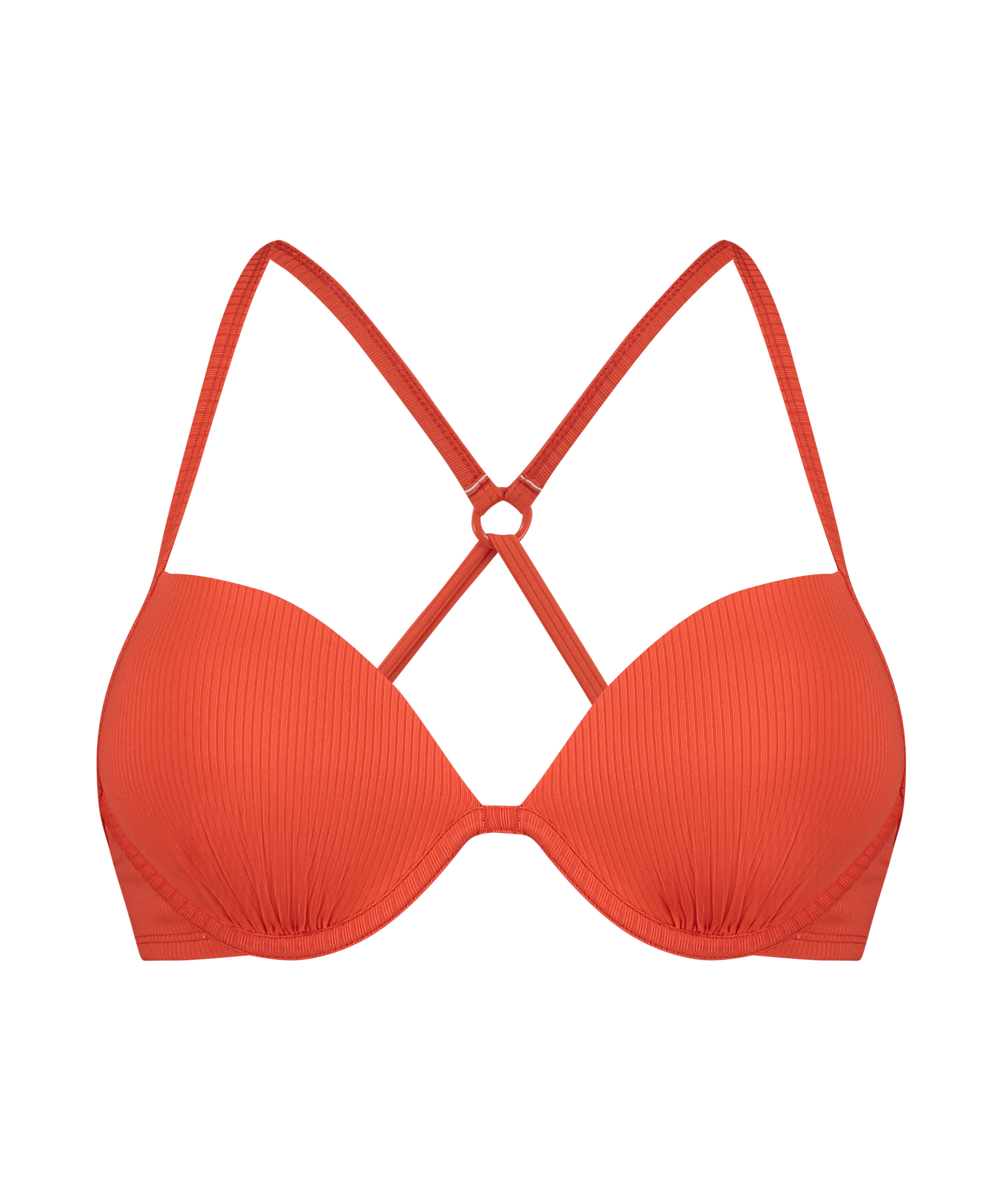 Aruana Rib Bikini Top, Orange, main