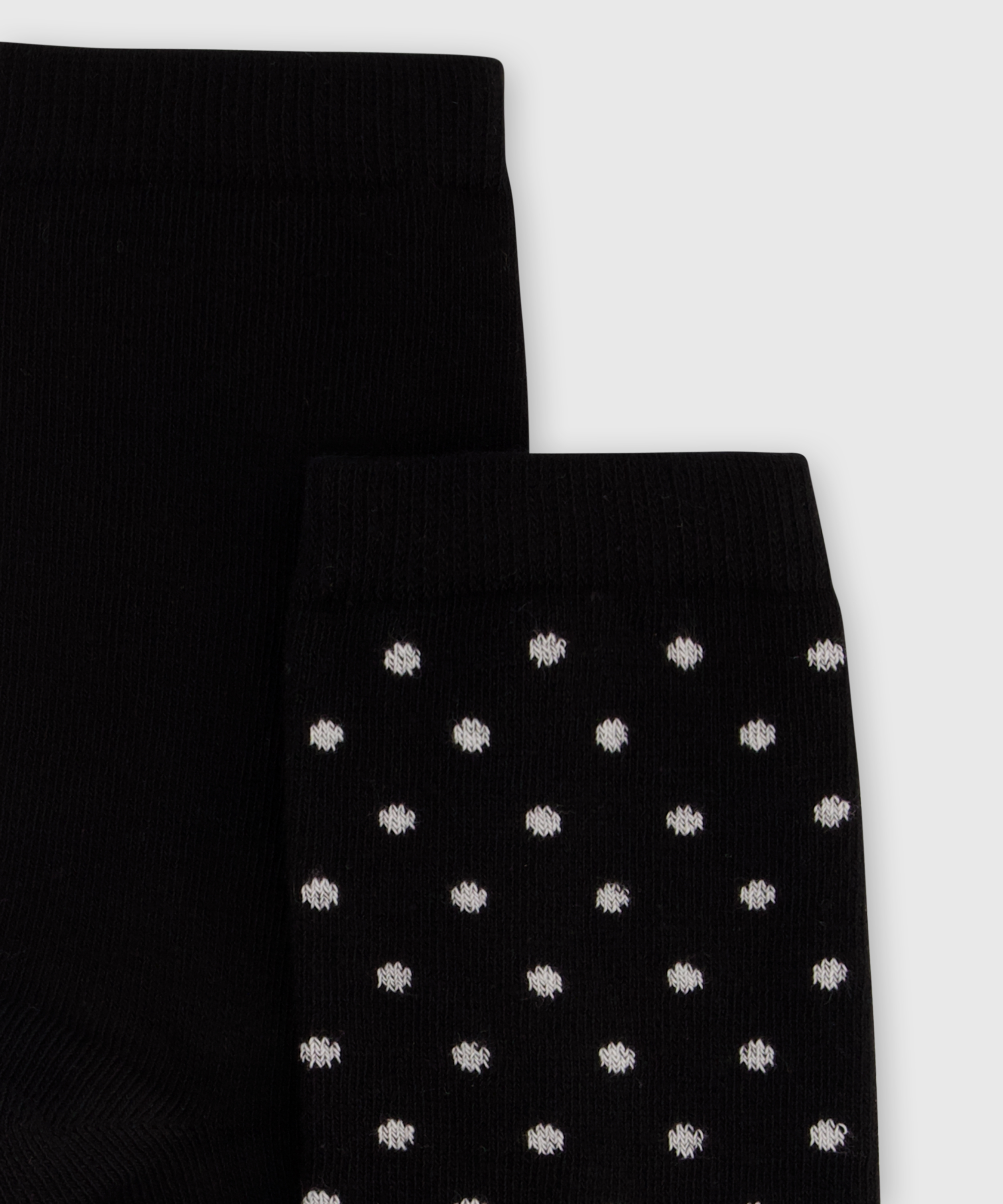 2 pairs of polka socks, Black, main