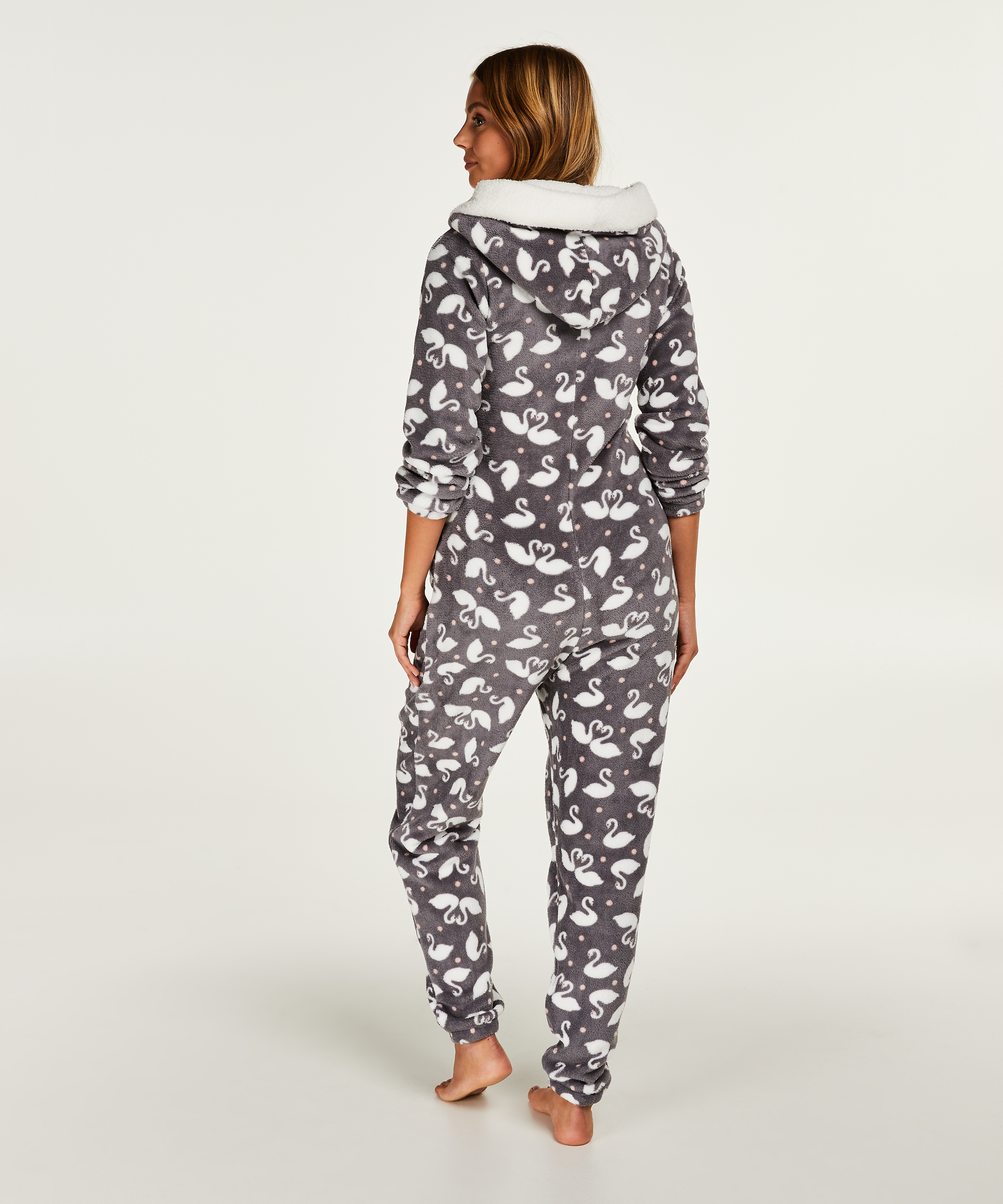 Fleece onesie, Grey, main