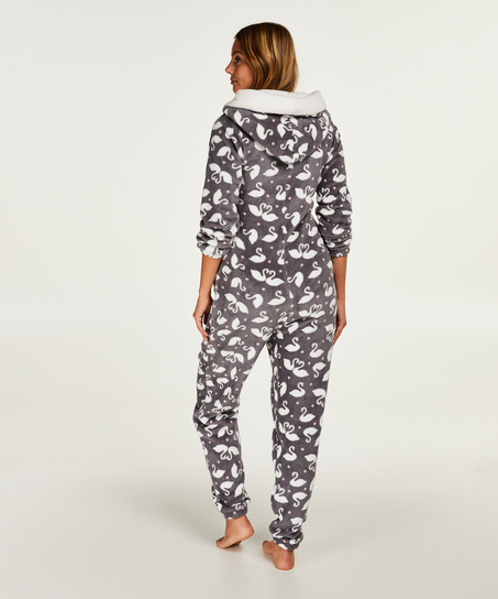 Fleece onesie, Grey