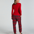 Long-Sleeved Pyjama Top, Red
