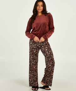 Velvet pyjama set, Brown