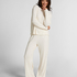 Pyjama Pant Loose Pointelle, White