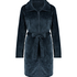 Zip Fleece Bathrobe, Blue