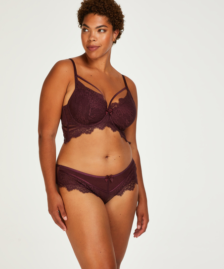 Marilee Padded Underwired Longline Bra, Purple