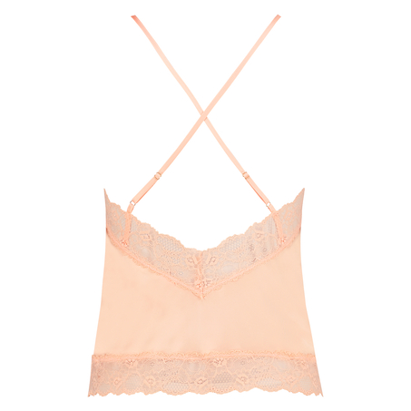 Satin Lace cami top, Orange