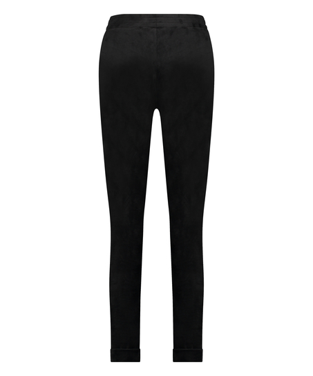 Velours Jogging bottoms, Black