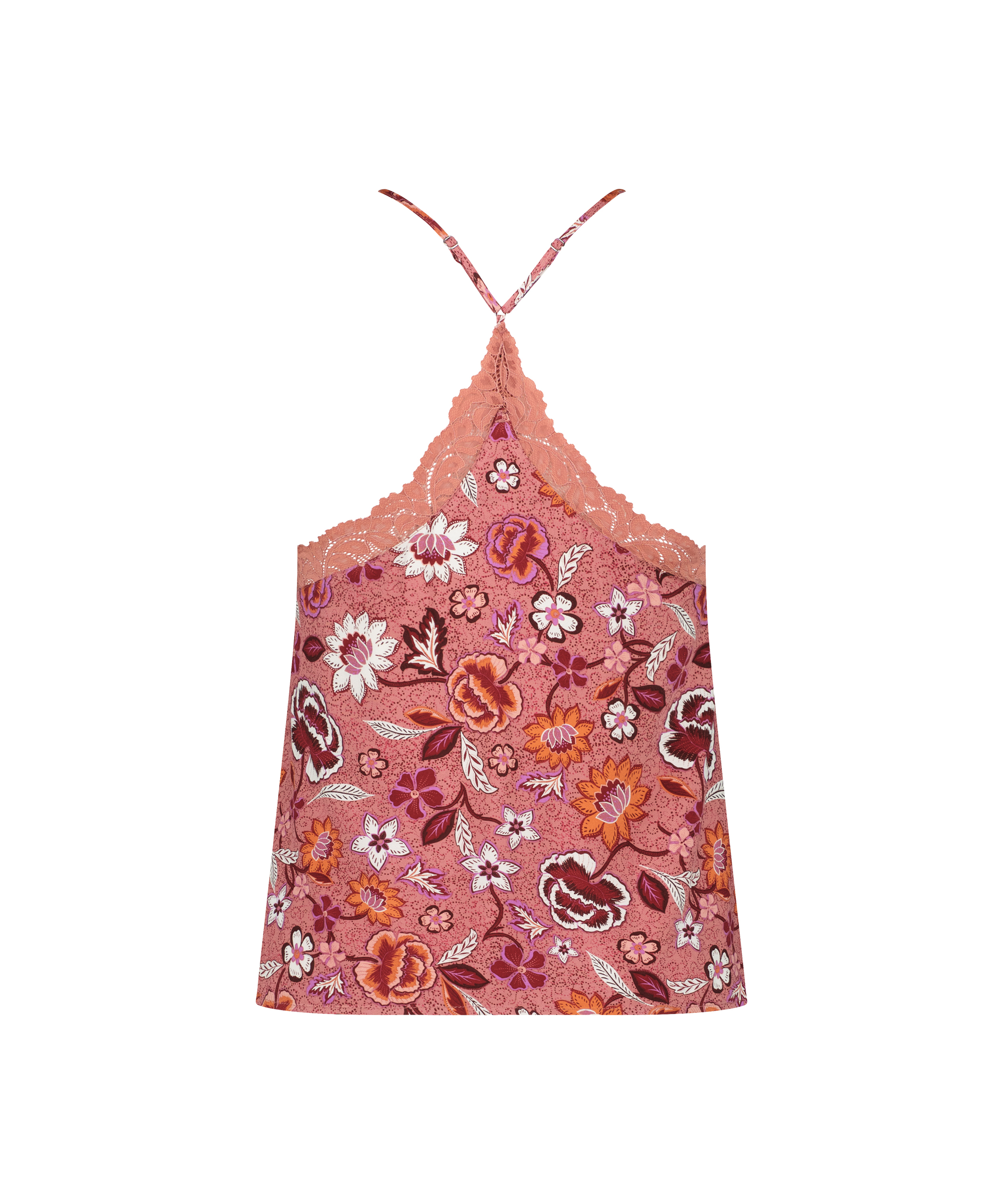 Woven Lace Cami Top, Pink, main