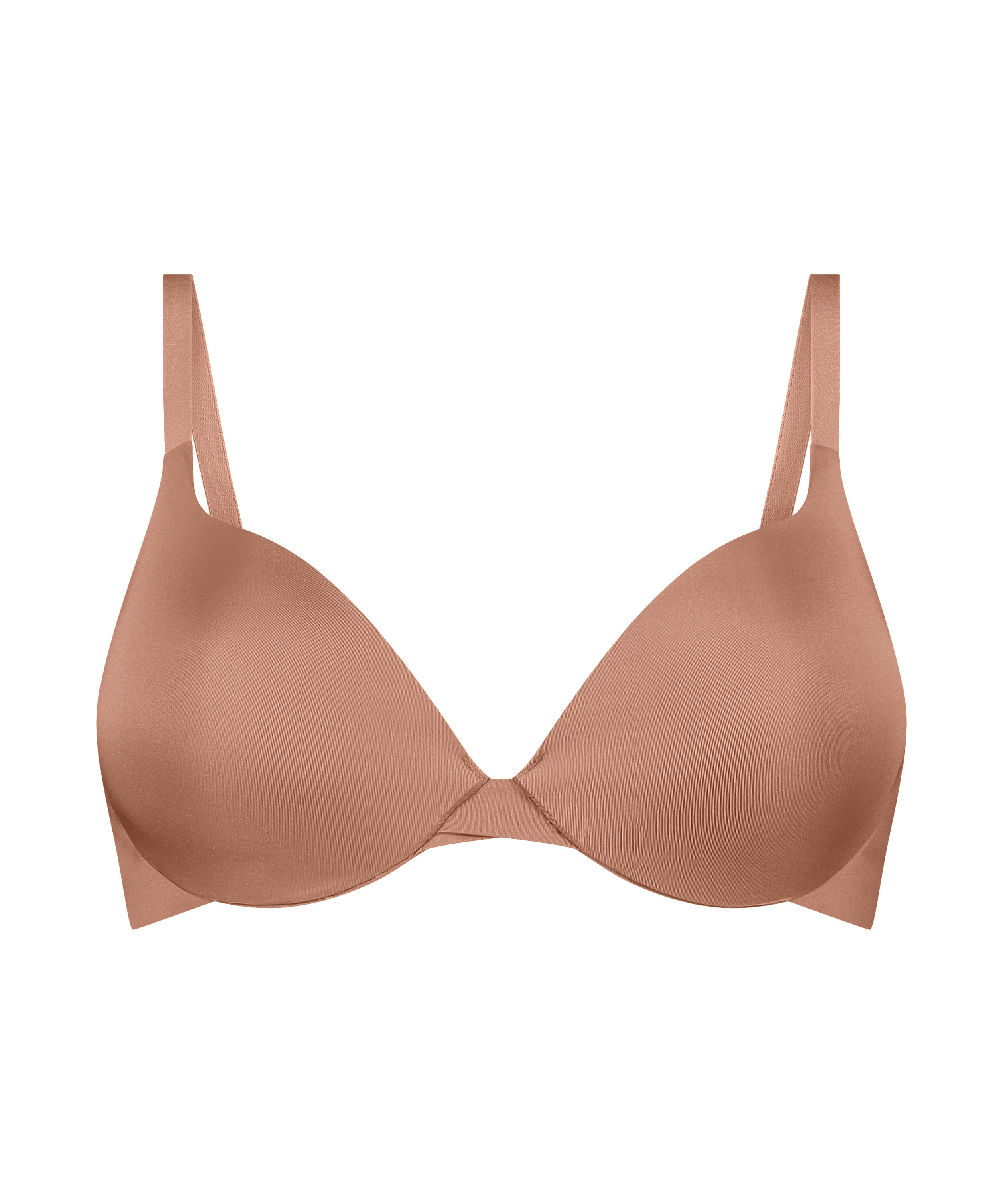 Smooth Padded Underwired Push-Up Bra, Brown
