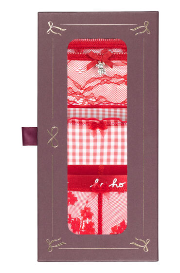 Image of Hunkemöller Christmas Thong Giftset Red
