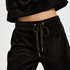 Velvet Lurex jogging bottoms, Black