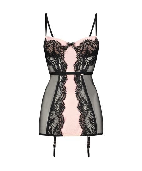 Amelia Padded Underwired Slip Dress, Black