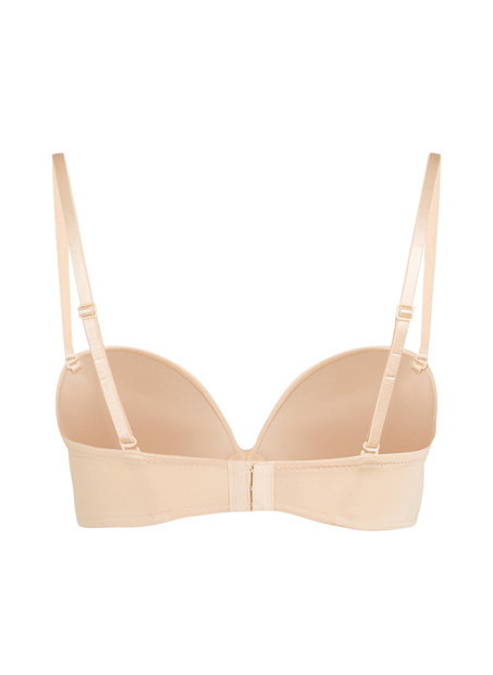 Padded Underwired Strapless Maximizer Bra, Beige