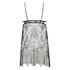 All over lace slip dress, Black