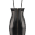 Faux Leather Slip Dress, Black